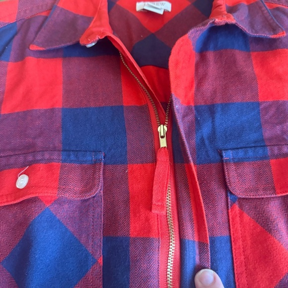 J. Crew Flannel 1/2 Zip Pullover Shirt XS - Picture 4 of 6